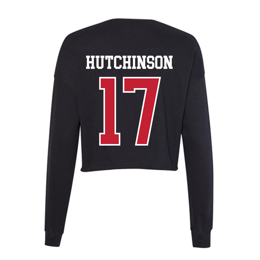 Ball State - NCAA Baseball : Connor Hutchinson - Women's Cropped Crew Fleece-1