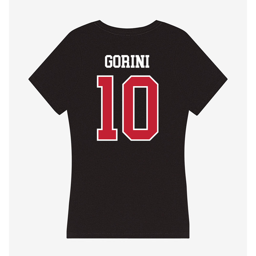 Ball State - NCAA Women's Basketball : Giorgia Gorini - Women's V-Neck T-Shirt-1