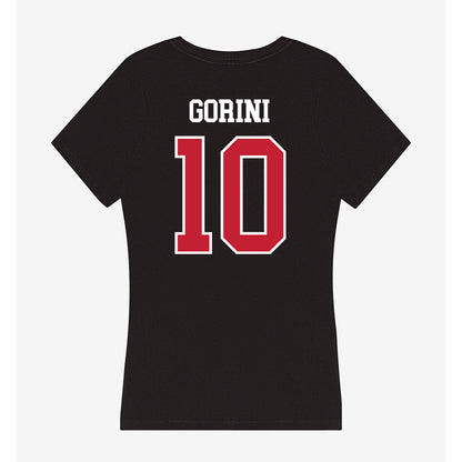 Ball State - NCAA Women's Basketball : Giorgia Gorini - Women's V-Neck T-Shirt-1