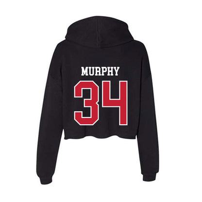 Ball State - NCAA Baseball : Trent Murphy - Women's Crop Fleece Hoodie-1