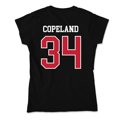 Ball State - NCAA Men's Basketball : Preston Copeland - Soft Style Women’s T-Shirt-1