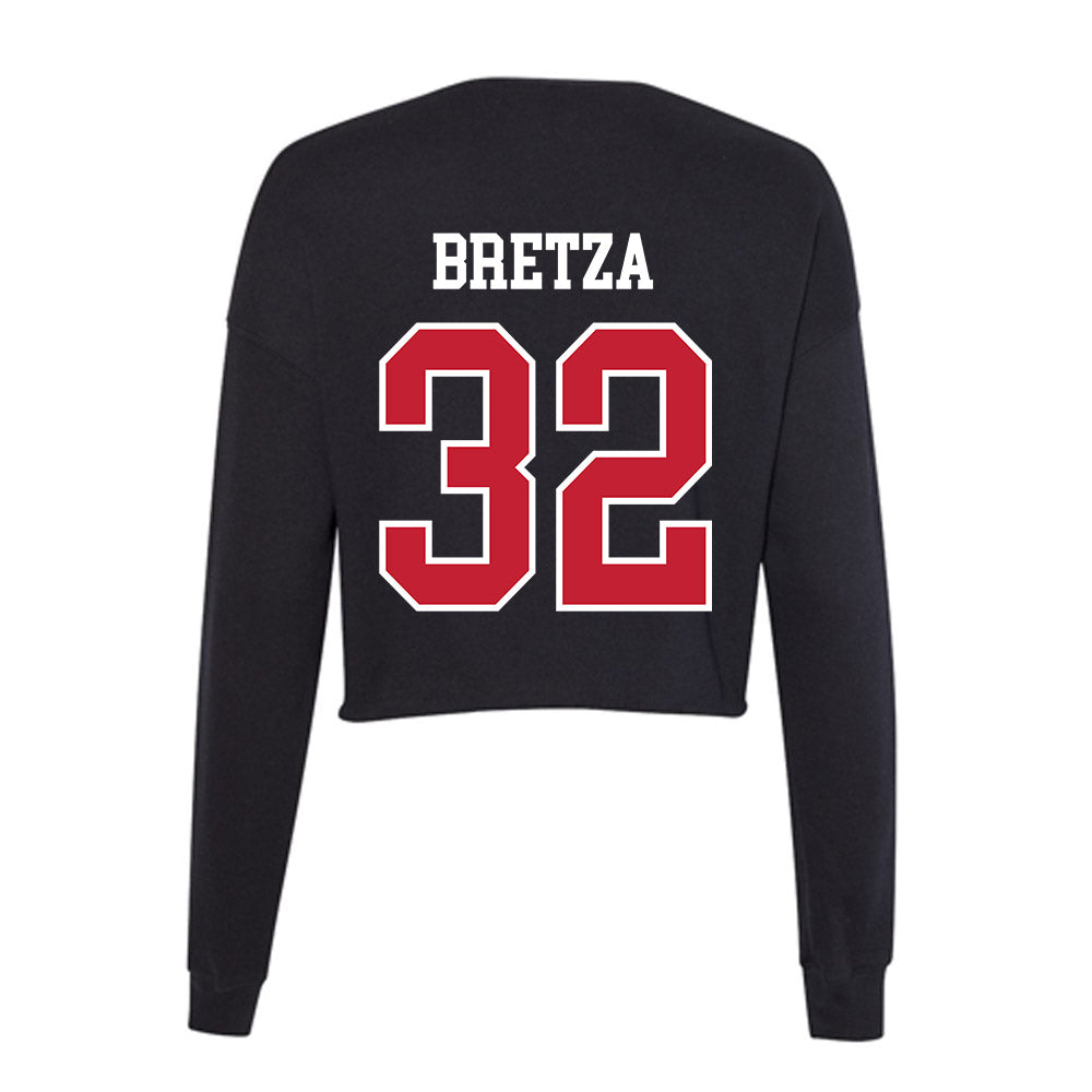 Ball State - NCAA Baseball : Zander Bretza - Women's Cropped Crew Fleece-1
