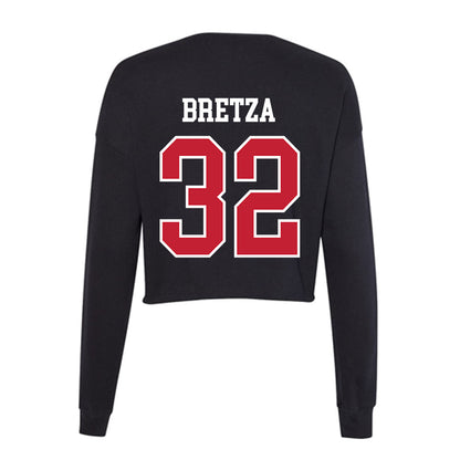 Ball State - NCAA Baseball : Zander Bretza - Women's Cropped Crew Fleece-1
