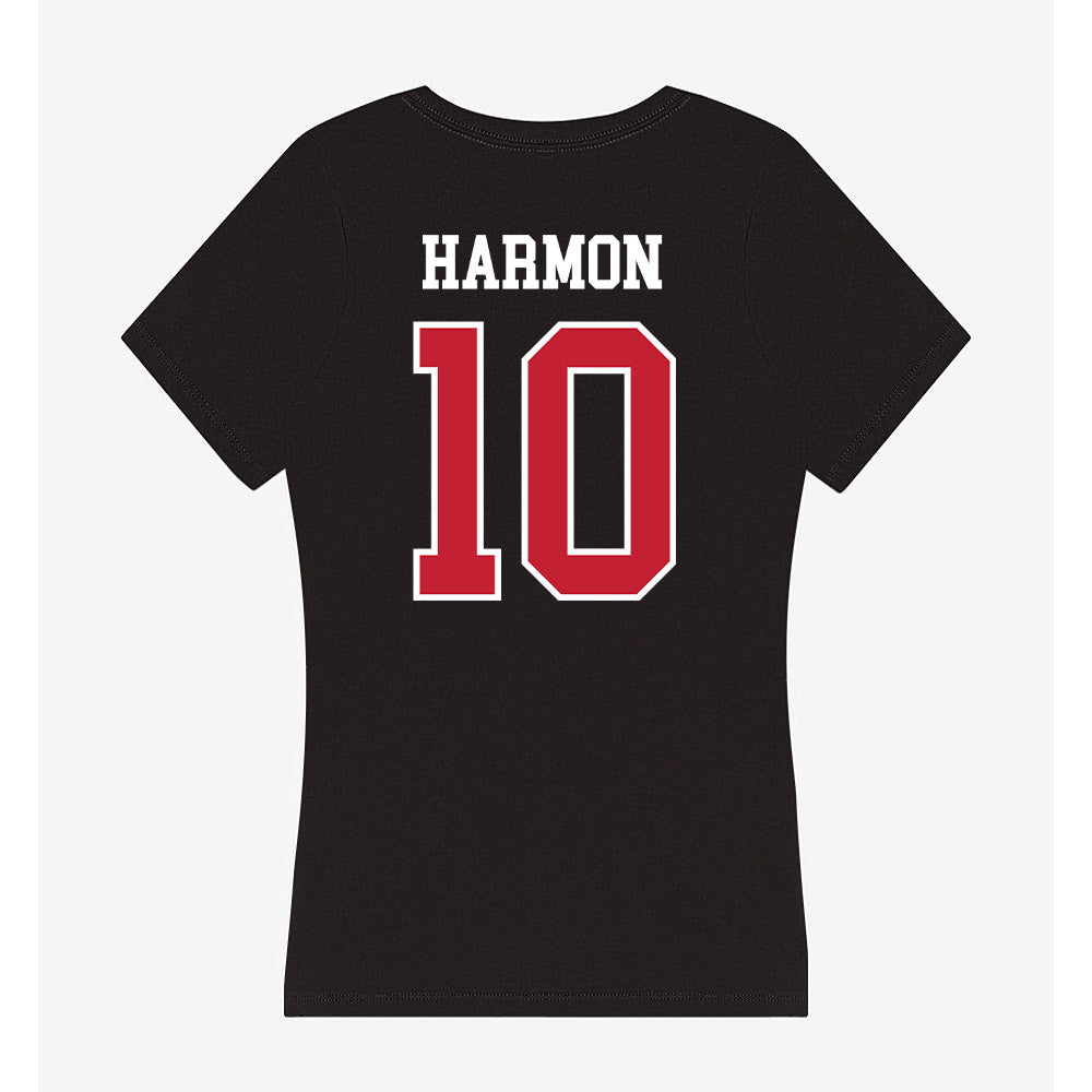 Ball State - NCAA Football : Jahmad Harmon - Women's V-Neck T-Shirt-1