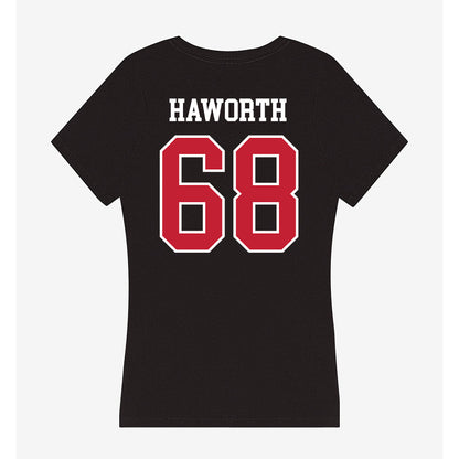 Ball State - NCAA Football : Grant Haworth - Women's V-Neck T-Shirt-1