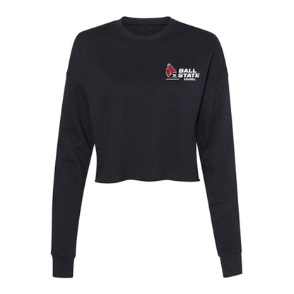 Ball State - NCAA Baseball : Zach Kwasny - Women's Cropped Crew Fleece-0