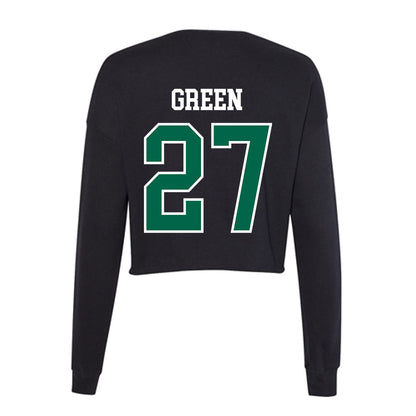 Tulane - NCAA Football : Chase Green - Women's Cropped Crew Fleece-1