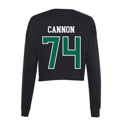 Tulane - NCAA Football : Landry Cannon - Women's Cropped Crew Fleece-1