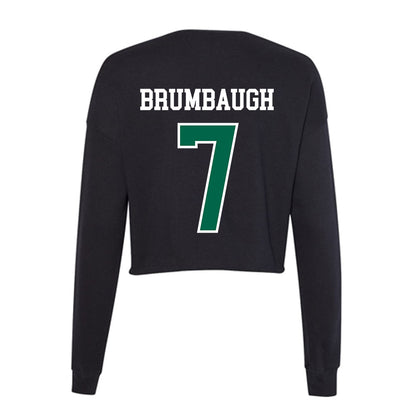 Tulane - NCAA Men's Basketball : Rowan Brumbaugh - Women's Cropped Crew Fleece-1