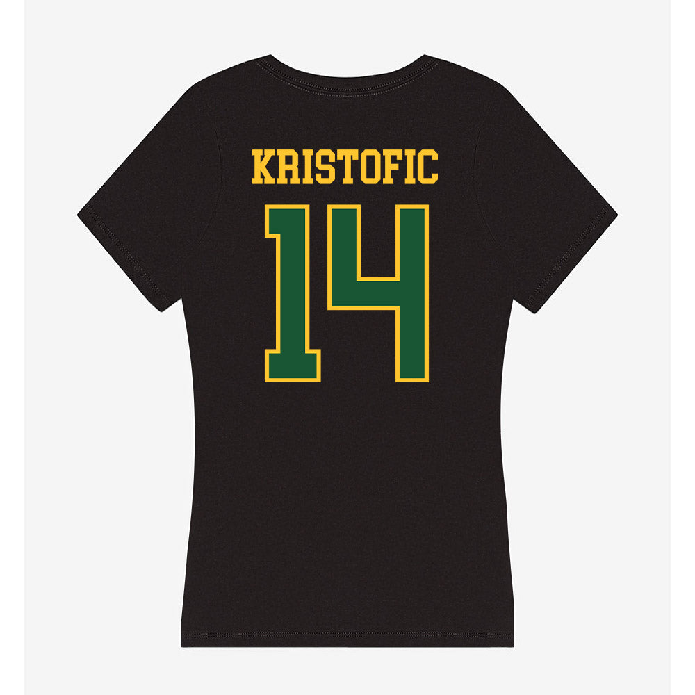 GMU - NCAA Women's Volleyball : Grace Kristofic - Women's V-Neck T-Shirt-1