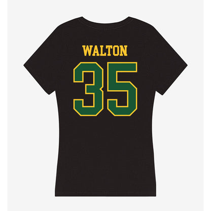 GMU - NCAA Women's Basketball : Zahirah Walton - Women's V-Neck T-Shirt-1