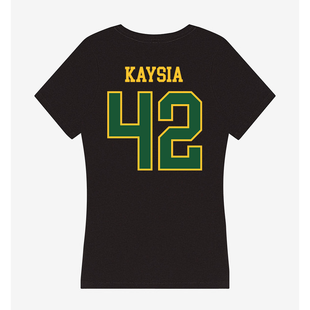GMU - NCAA Women's Basketball : Nalani Kaysia - Women's V-Neck T-Shirt-1