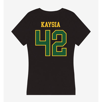 GMU - NCAA Women's Basketball : Nalani Kaysia - Women's V-Neck T-Shirt-1