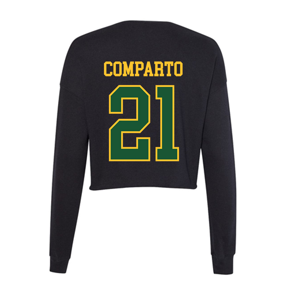 GMU - NCAA Baseball : Shaun Comparto - Women's Cropped Crew Fleece-1