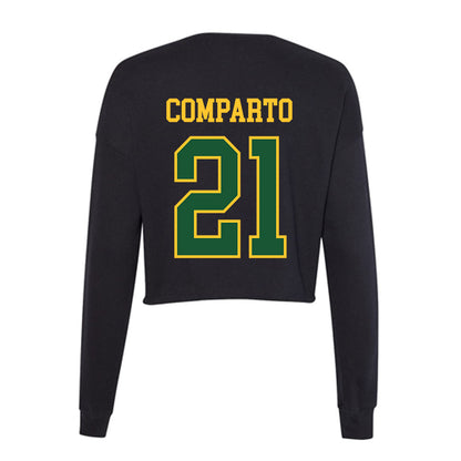 GMU - NCAA Baseball : Shaun Comparto - Women's Cropped Crew Fleece-1