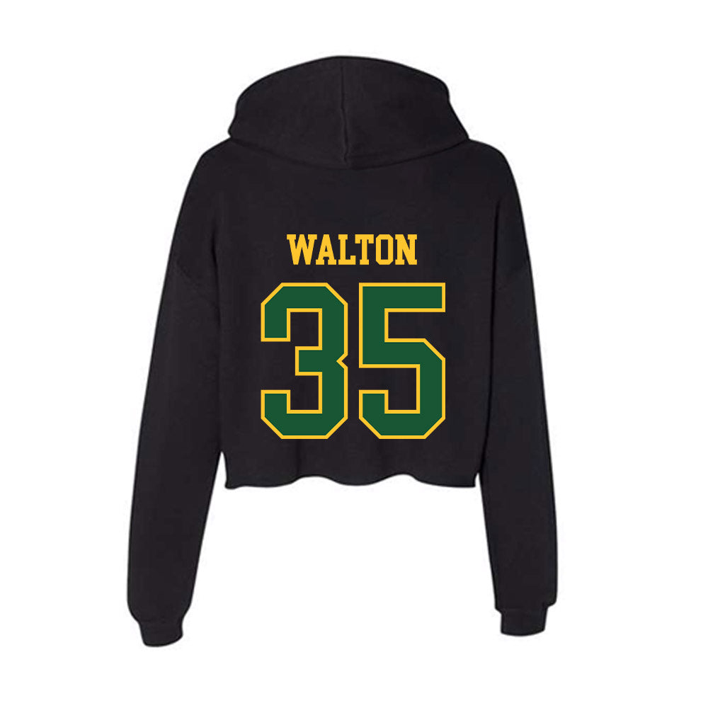 GMU - NCAA Women's Basketball : Zahirah Walton - Women's Crop Fleece Hoodie-1