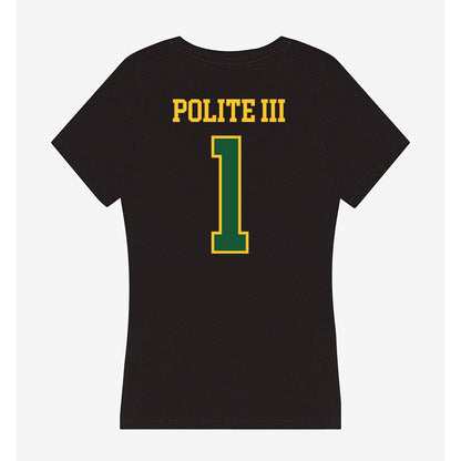 GMU - NCAA Men's Basketball : Ronald Polite III - Women's V-Neck T-Shirt-1