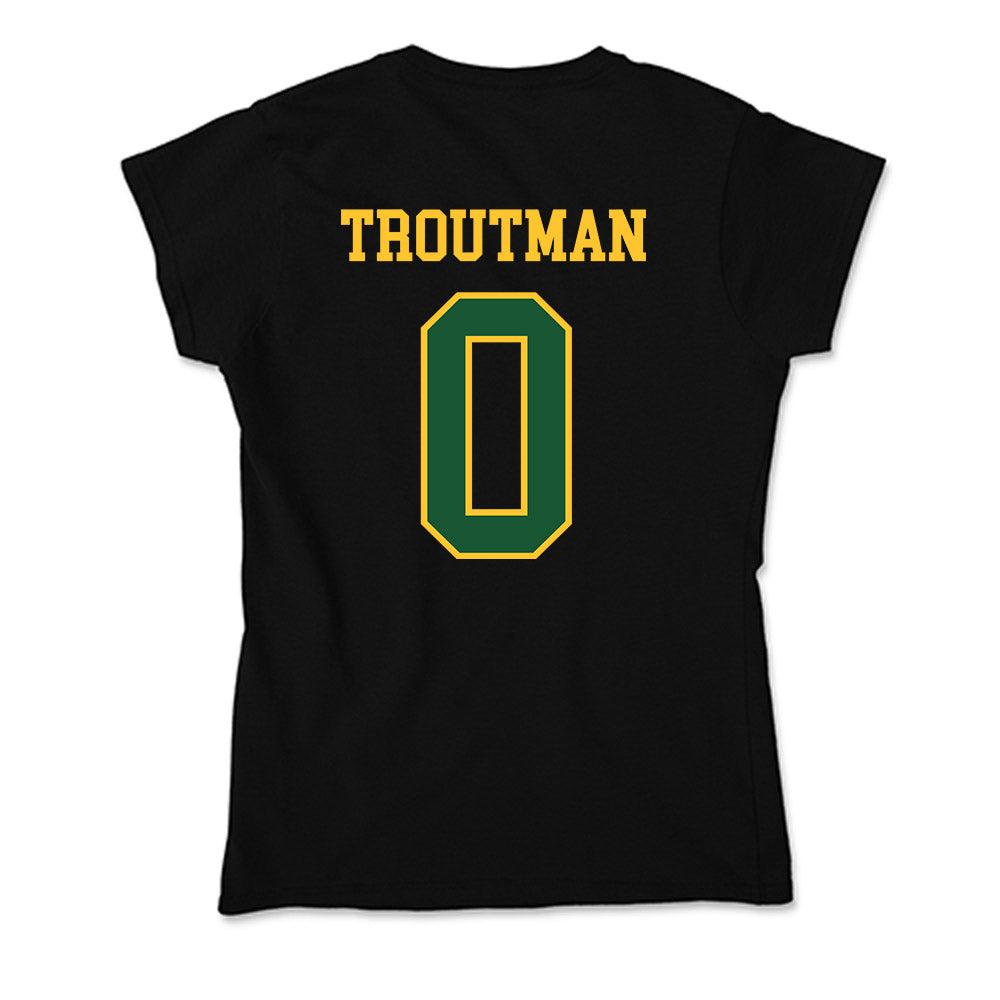 GMU - NCAA Men's Basketball : Masai Troutman - Soft Style Women’s T-Shirt-1