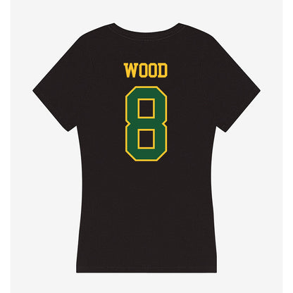 GMU - NCAA Baseball : Derek Wood - Women's V-Neck T-Shirt-1