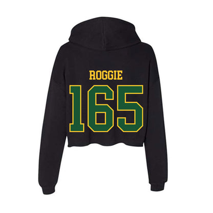 GMU - NCAA Wrestling : Cale Roggie - Women's Crop Fleece Hoodie-1