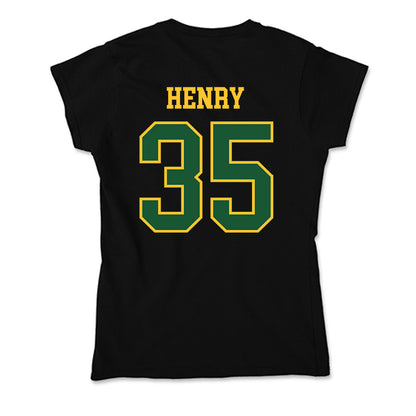 GMU - NCAA Men's Basketball : Malik Henry - Soft Style Women’s T-Shirt-1