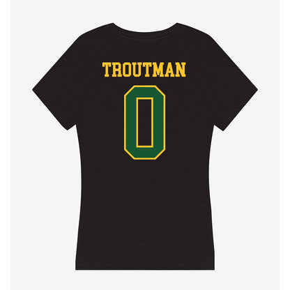 GMU - NCAA Men's Basketball : Masai Troutman - Women's V-Neck T-Shirt-1