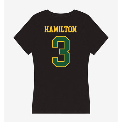 GMU - NCAA Baseball : Tre Hamilton - Women's V-Neck T-Shirt-1