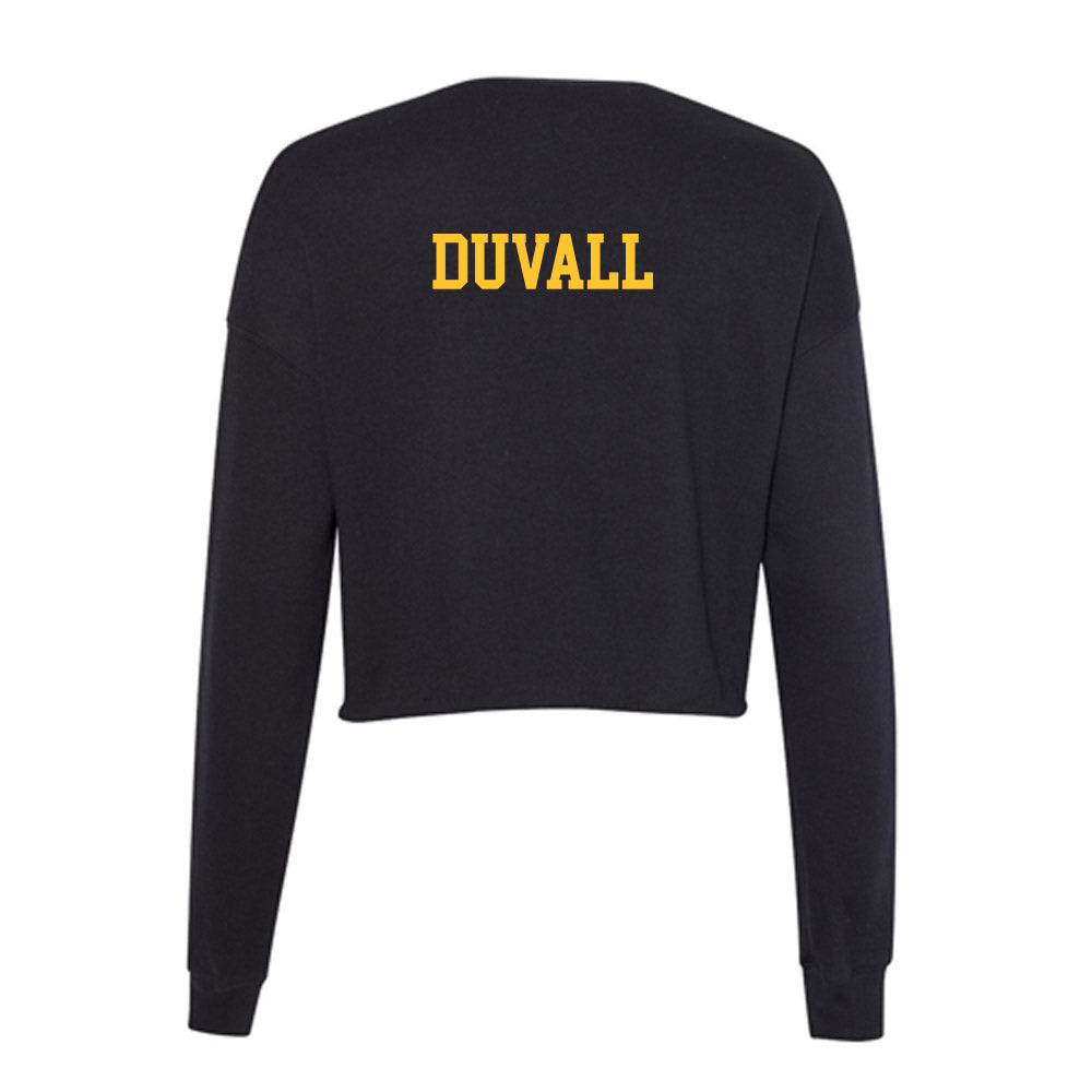 GMU - NCAA Wrestling : Malachi DuVall - Women's Cropped Crew Fleece-1