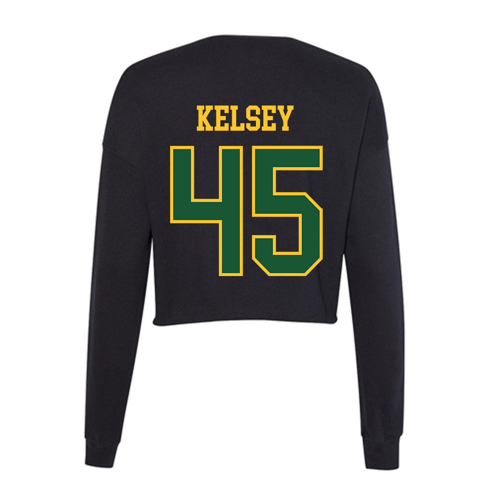 GMU - NCAA Baseball : Carter Kelsey - Women's Cropped Crew Fleece-1