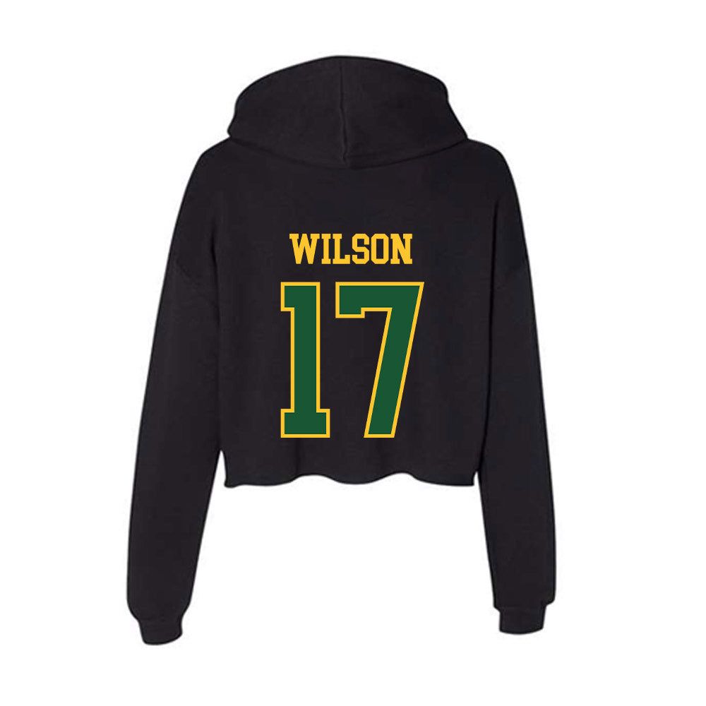 GMU - NCAA Women's Soccer : Nina Wilson - Women's Crop Fleece Hoodie-1