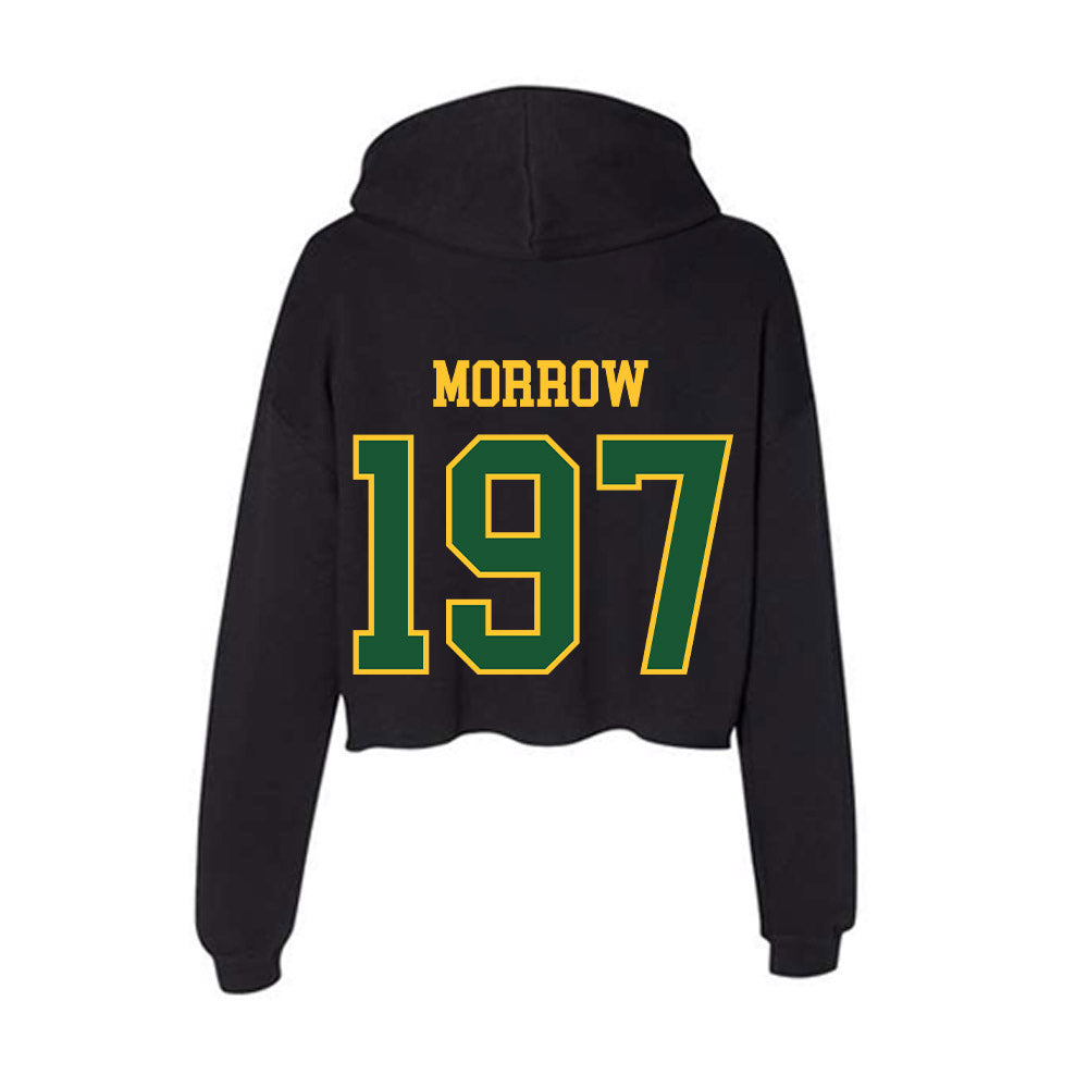 GMU - NCAA Wrestling : Jamil Morrow - Women's Crop Fleece Hoodie-1