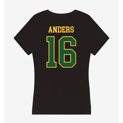 GMU - NCAA Women's Lacrosse : Kate Anders - Women's V-Neck T-Shirt-1