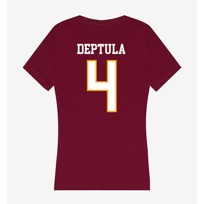 Loyola - NCAA Women's Basketball : Audrey Deptula - Women's V-Neck T-Shirt-1