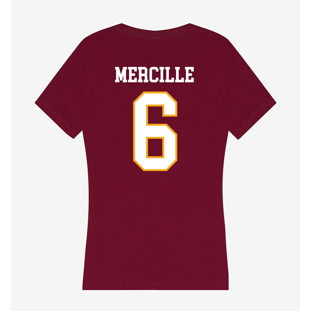 Loyola - NCAA Women's Basketball : Rosalie Mercille - Women's V-Neck T-Shirt-1