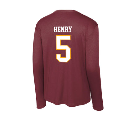 Loyola - NCAA Women's Volleyball : Emma Henry - Activewear Long Sleeve T-Shirt-1
