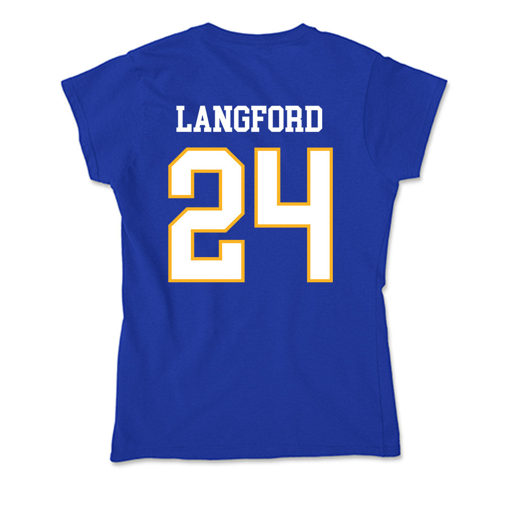 SJSU - NCAA Men's Basketball : Douglas Langford - Soft Style Women’s T-Shirt-1