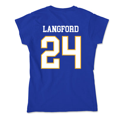 SJSU - NCAA Men's Basketball : Douglas Langford - Soft Style Women’s T-Shirt-1