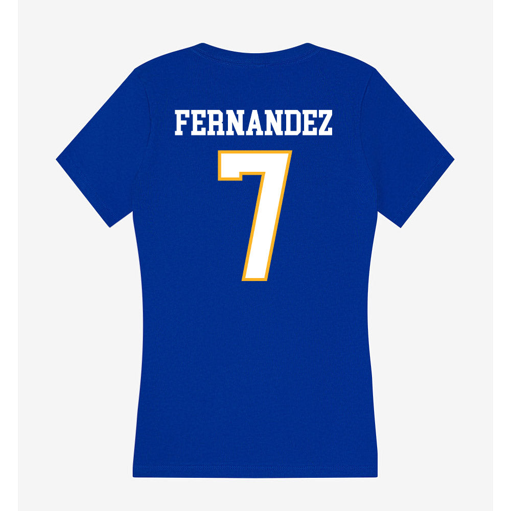 SJSU - NCAA Men's Soccer : Angel Fernandez - Women's V-Neck T-Shirt-1