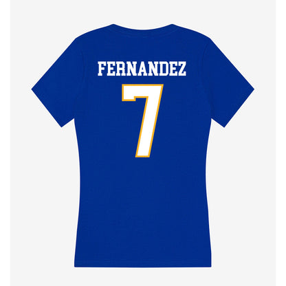 SJSU - NCAA Men's Soccer : Angel Fernandez - Women's V-Neck T-Shirt-1