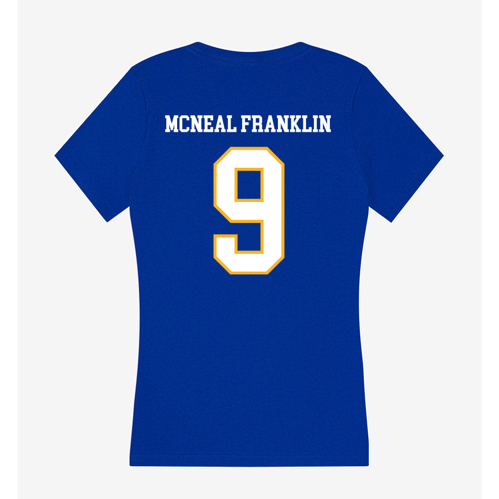 SJSU - NCAA Football : Noah McNeal Franklin - Women's V-Neck T-Shirt-1