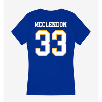 SJSU - NCAA Football : Greg McClendon - Women's V-Neck T-Shirt-1