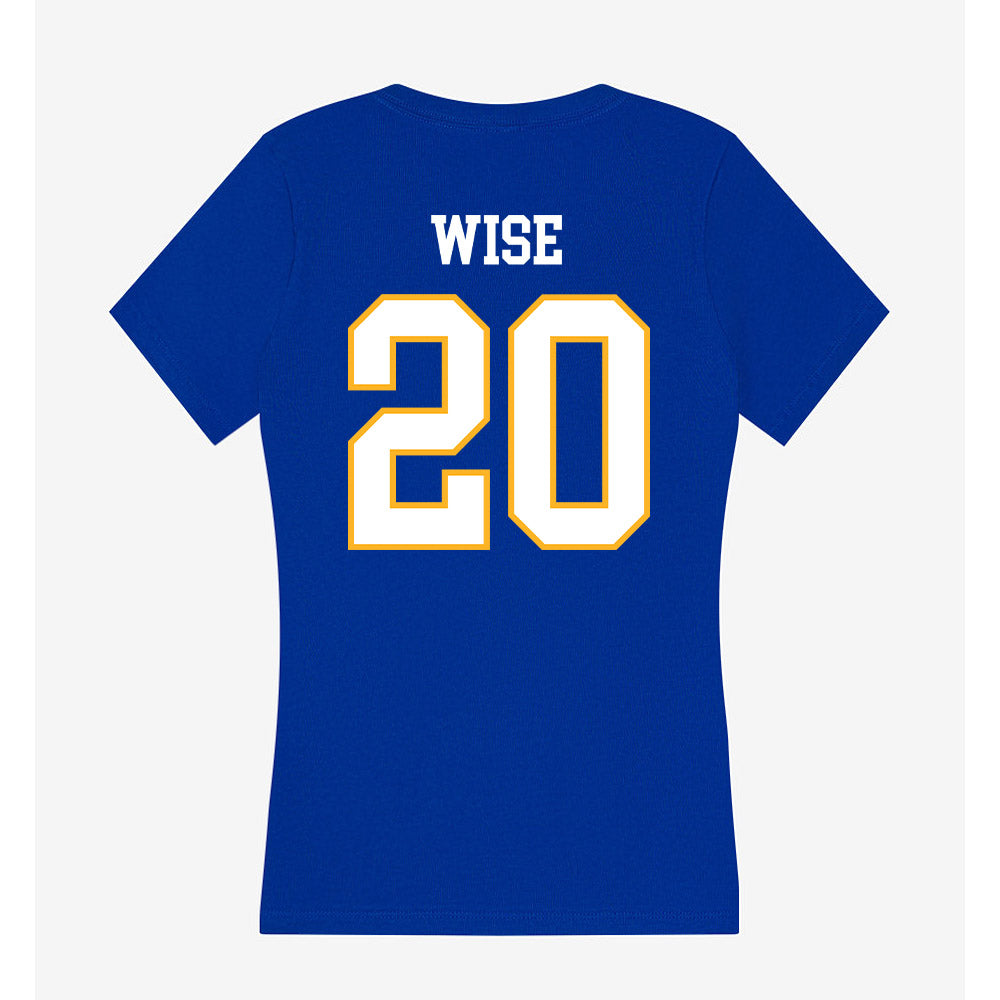 SJSU - NCAA Men's Basketball : Christian Wise - Women's V-Neck T-Shirt-1