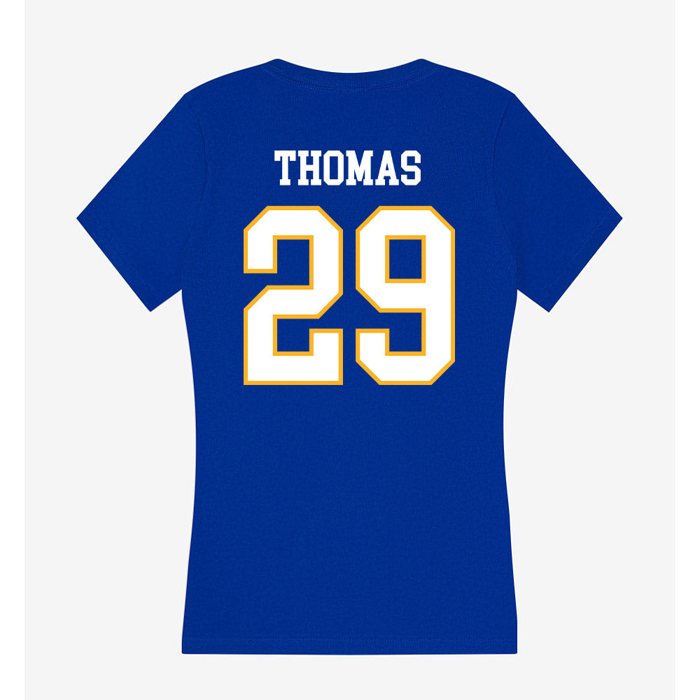 SJSU - NCAA Football : Jaylen Thomas - Women's V-Neck T-Shirt-1