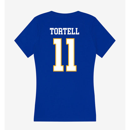 SJSU - NCAA Men's Soccer : Jordi Tortell - Women's V-Neck T-Shirt-1