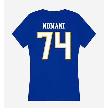 SJSU - NCAA Football : Sione Nomani - Women's V-Neck T-Shirt-1
