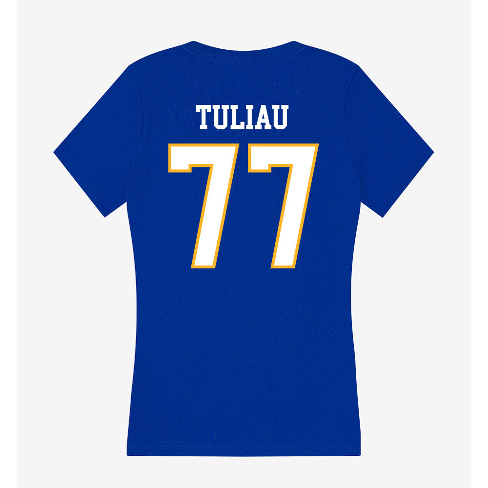 SJSU - NCAA Football : Daniel Tuliau - Women's V-Neck T-Shirt-1