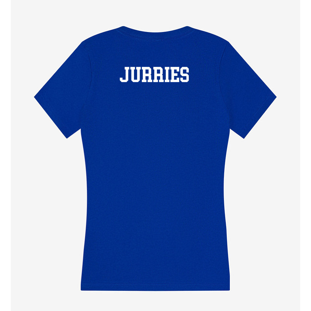 SJSU - NCAA Women's Gymnastics : kaviana jurries - Women's V-Neck T-Shirt-1