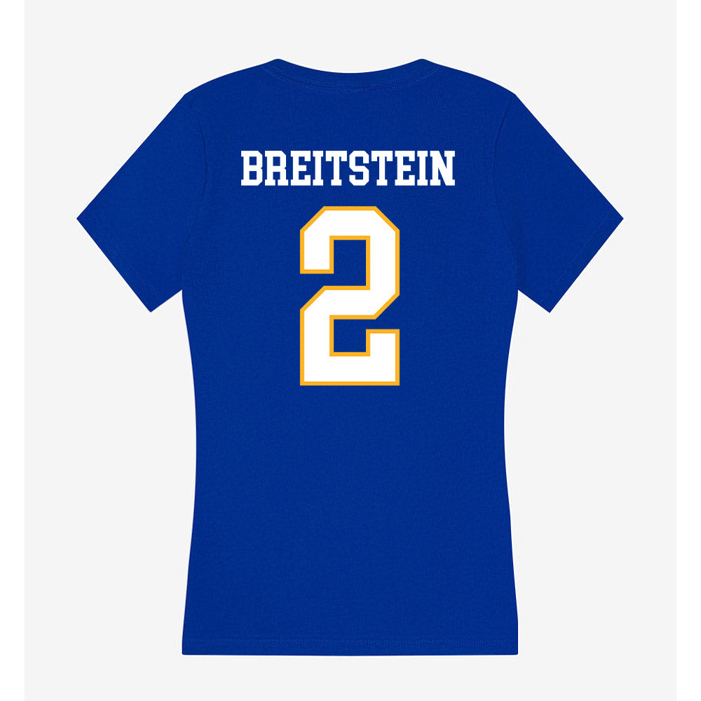 SJSU - NCAA Softball : Paige Breitstein - Women's V-Neck T-Shirt-1