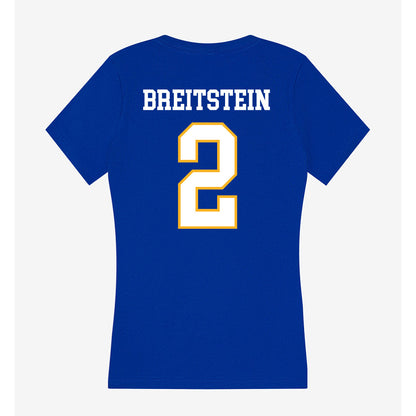 SJSU - NCAA Softball : Paige Breitstein - Women's V-Neck T-Shirt-1