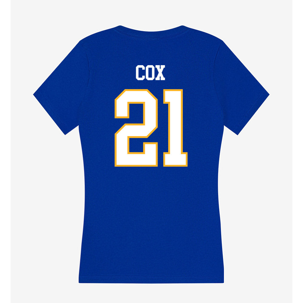 SJSU - NCAA Football : Charles Cox - Women's V-Neck T-Shirt-1